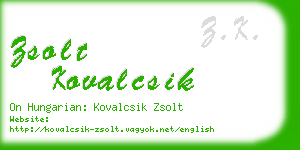 zsolt kovalcsik business card